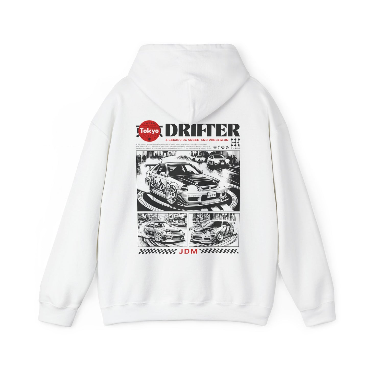 JDM Japanese Drift Culture Hoodie, JDM Tokyo Drifting Hoodie, Japan Ebisu Circuit Drift Hooded Sweatshirt