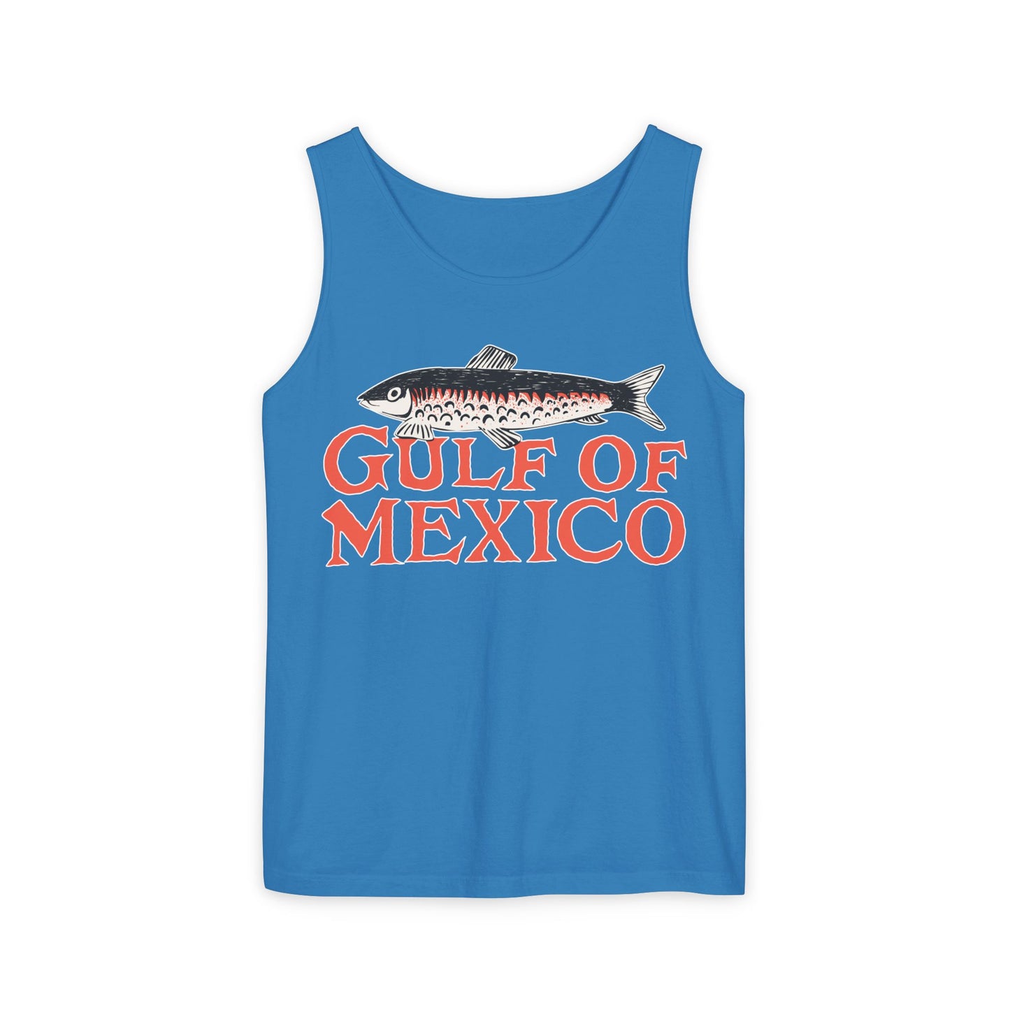 Gulf of Mexico Tank Top Comfort Colors®, Gulf of Mexico Tank, Unisex Summer Beachwear Tanks, Fisherman's Gift Tee