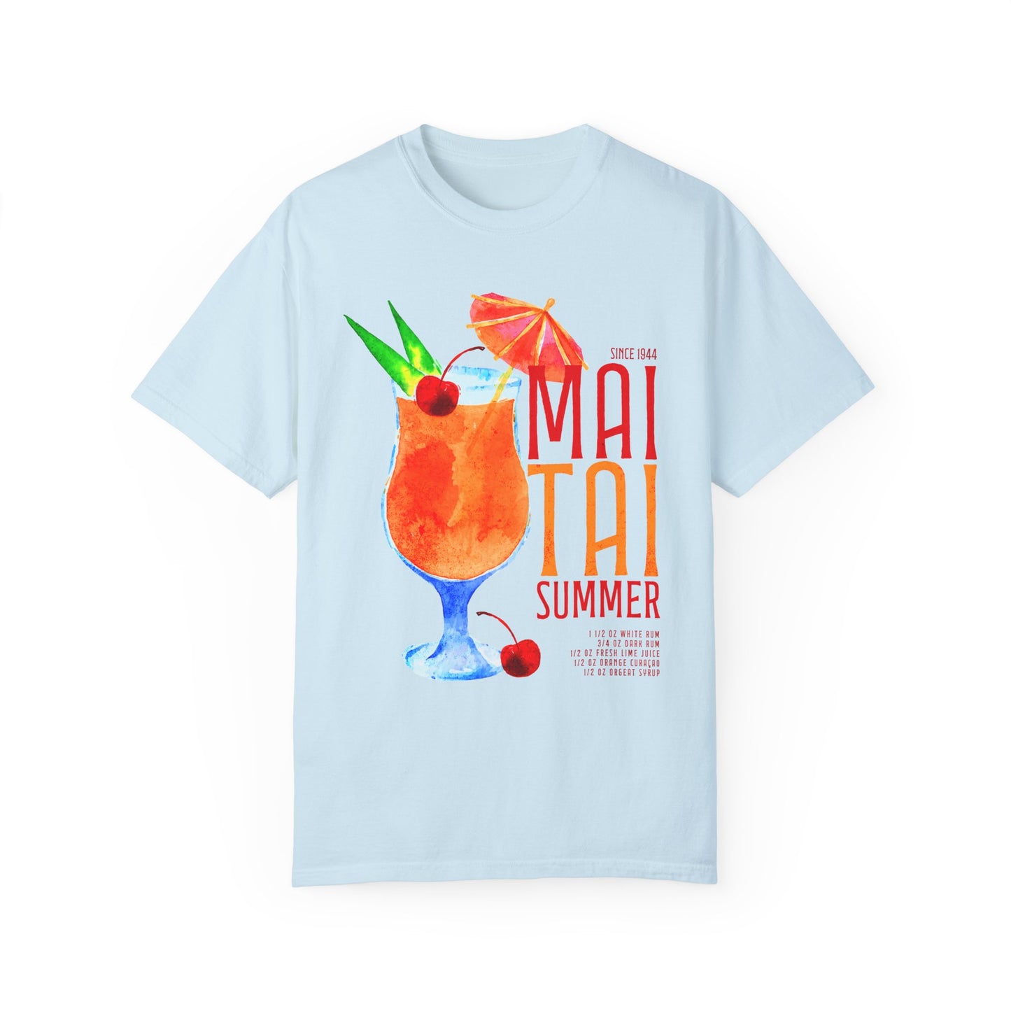 Mai Tai Summer T-Shirt - Unisex Garment-Dyed Tee for Warm Days & Beach Vibes