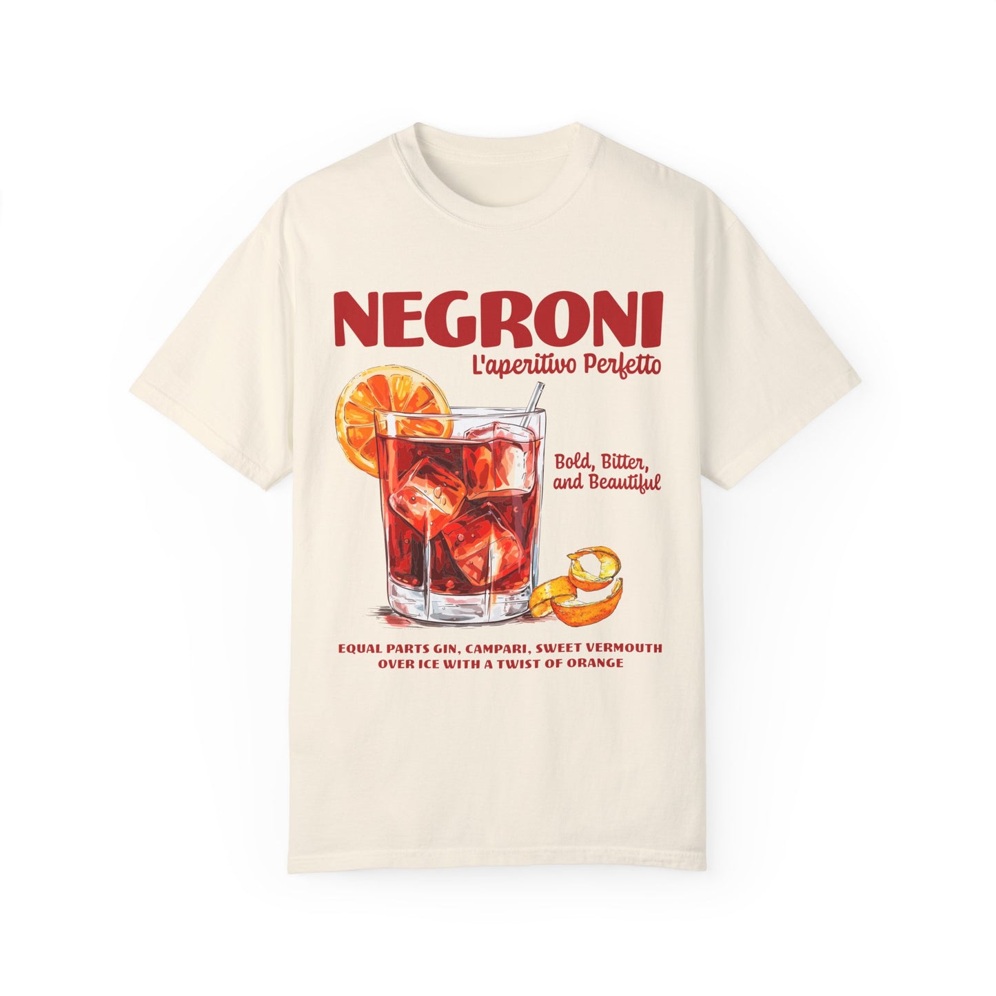 Vintage Negroni Cocktail T-Shirt - Perfect for Bar Lovers