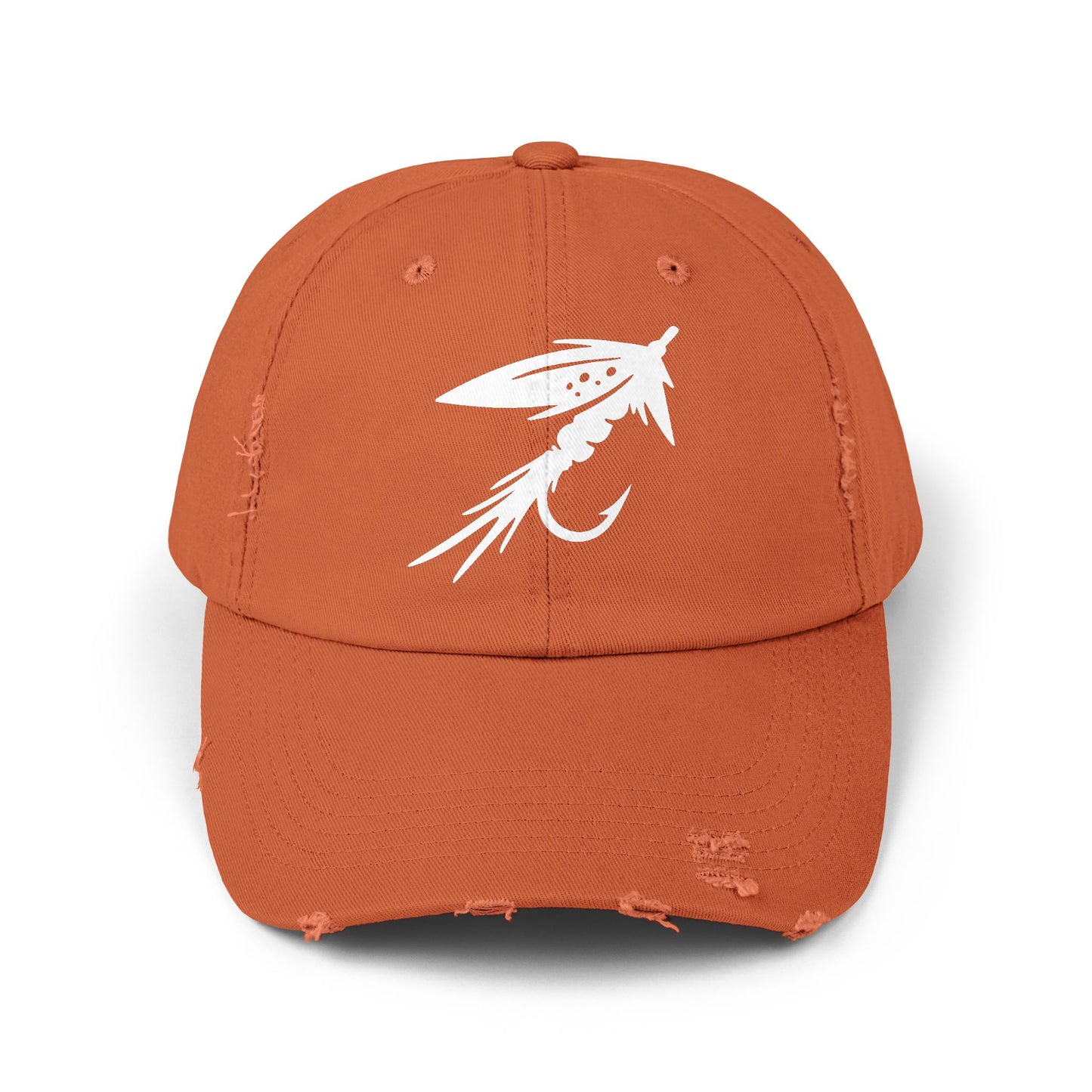 Fly Fishing Lure Cap, Distressed Fishing Baseball Hat for Outdoors, Ideal for Fly Fishing Lovers, Gift for Anglers, Fly Fishing Gift