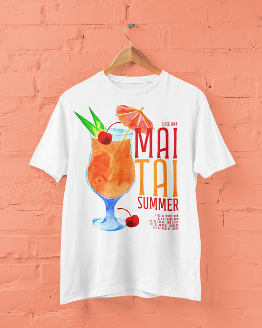 Mai Tai Summer T-Shirt - Unisex Garment-Dyed Tee for Warm Days & Beach Vibes