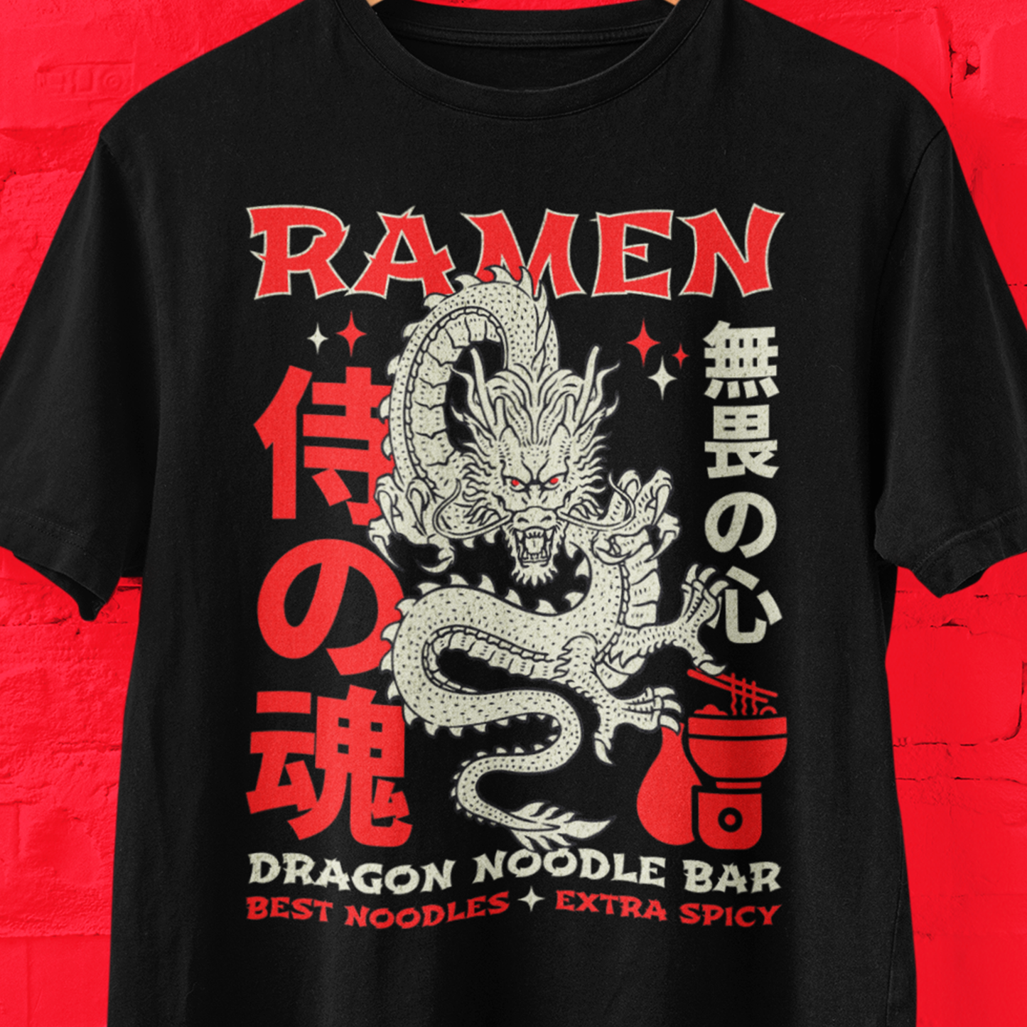 Ramen T Shirt, Dragon Noodle Bar Shirt, Ramen Lover Gift, Japanese Noodle Bar T Shirt, Asian Noodle Tee Gift