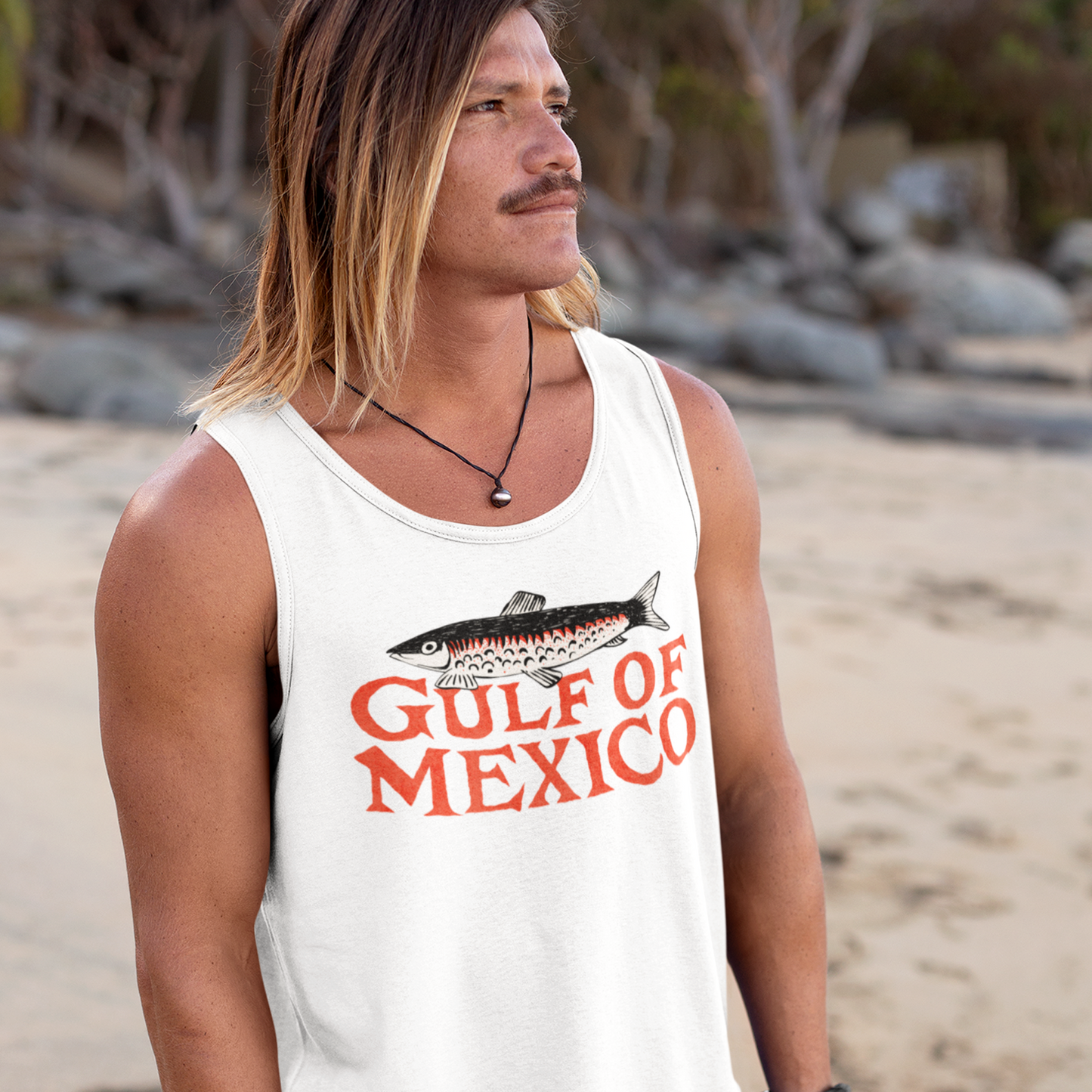 Gulf of Mexico Tank Top Comfort Colors®, Gulf of Mexico Tank, Unisex Summer Beachwear Tanks, Fisherman's Gift Tee