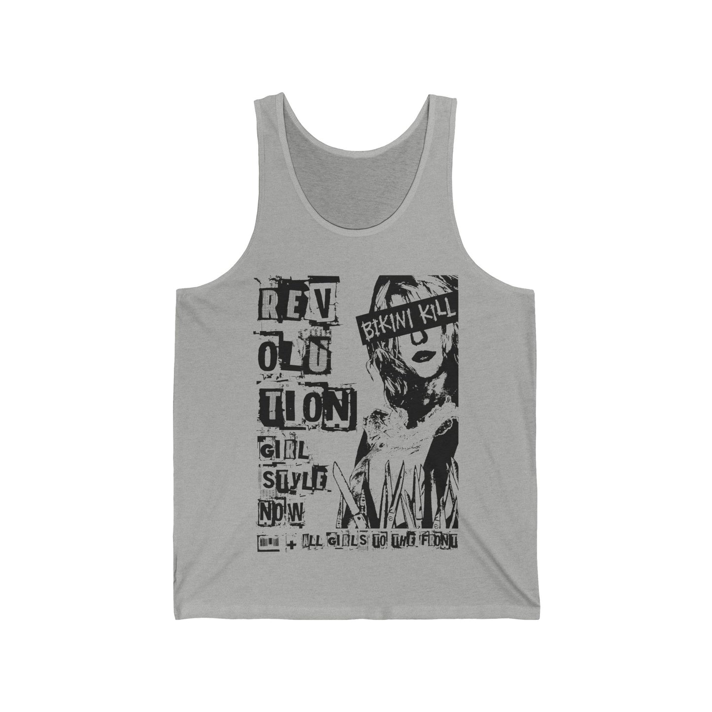 Cute Bikini Kill - Revolution Girl Style Tank Top, Feminist Punk Rock Band Tank Top, Bikini Kill Bella Canvas® Tank Top