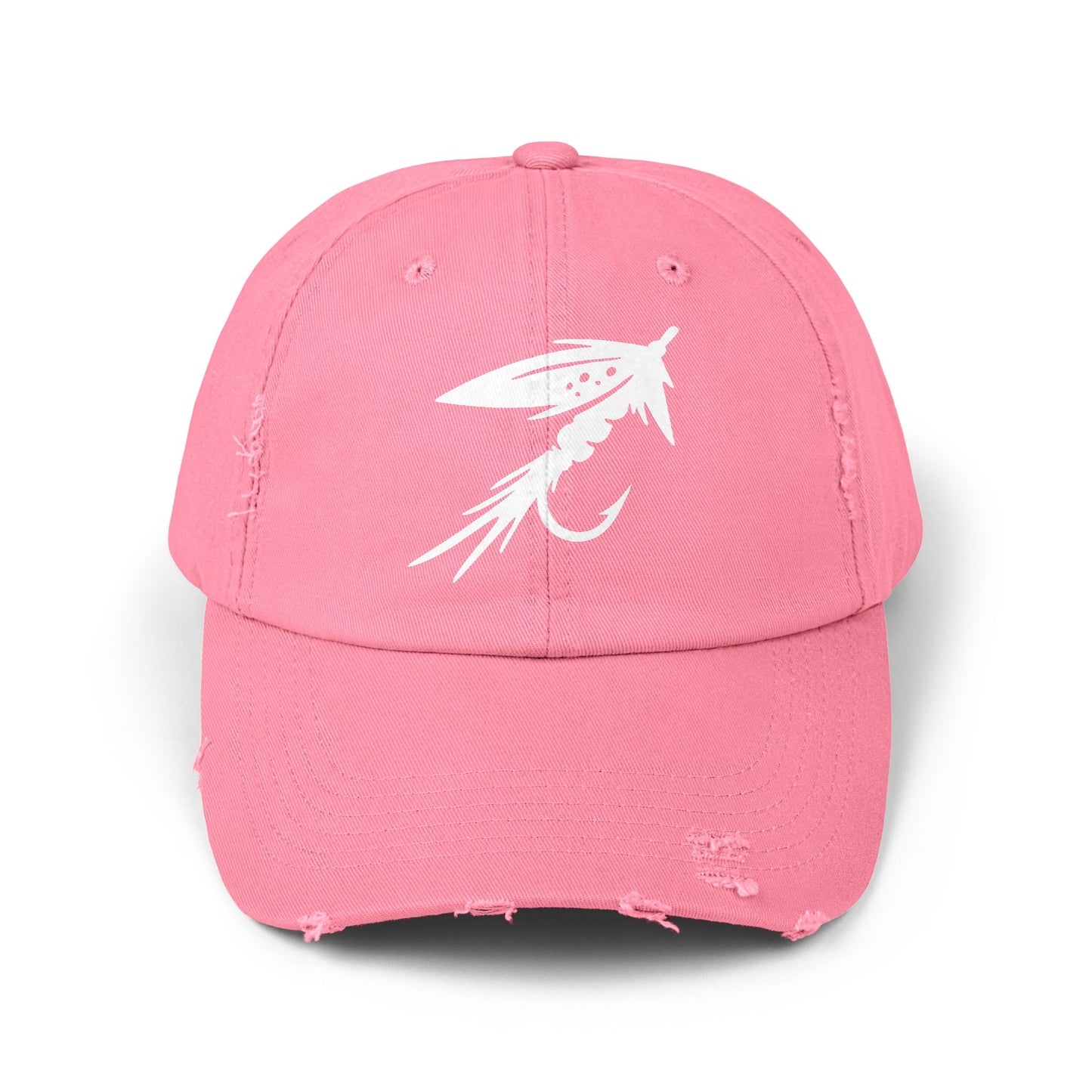 Fly Fishing Lure Cap, Distressed Fishing Baseball Hat for Outdoors, Ideal for Fly Fishing Lovers, Gift for Anglers, Fly Fishing Gift