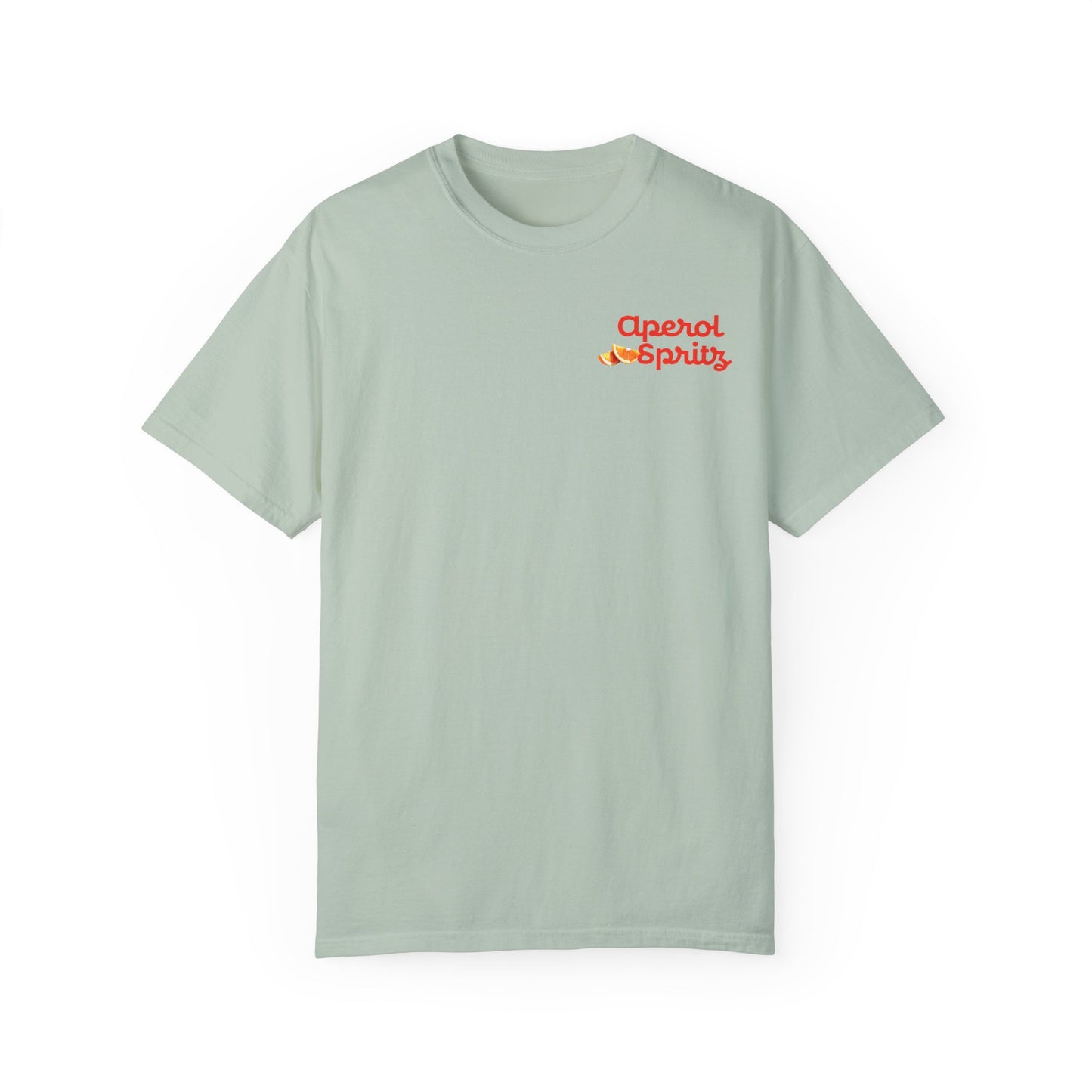 Aperol Spritz Front and Back Graphic T-shirt, Italian Aperitivo Spritz Tee, Summer Cocktail Vibes with Italian Style Shirt