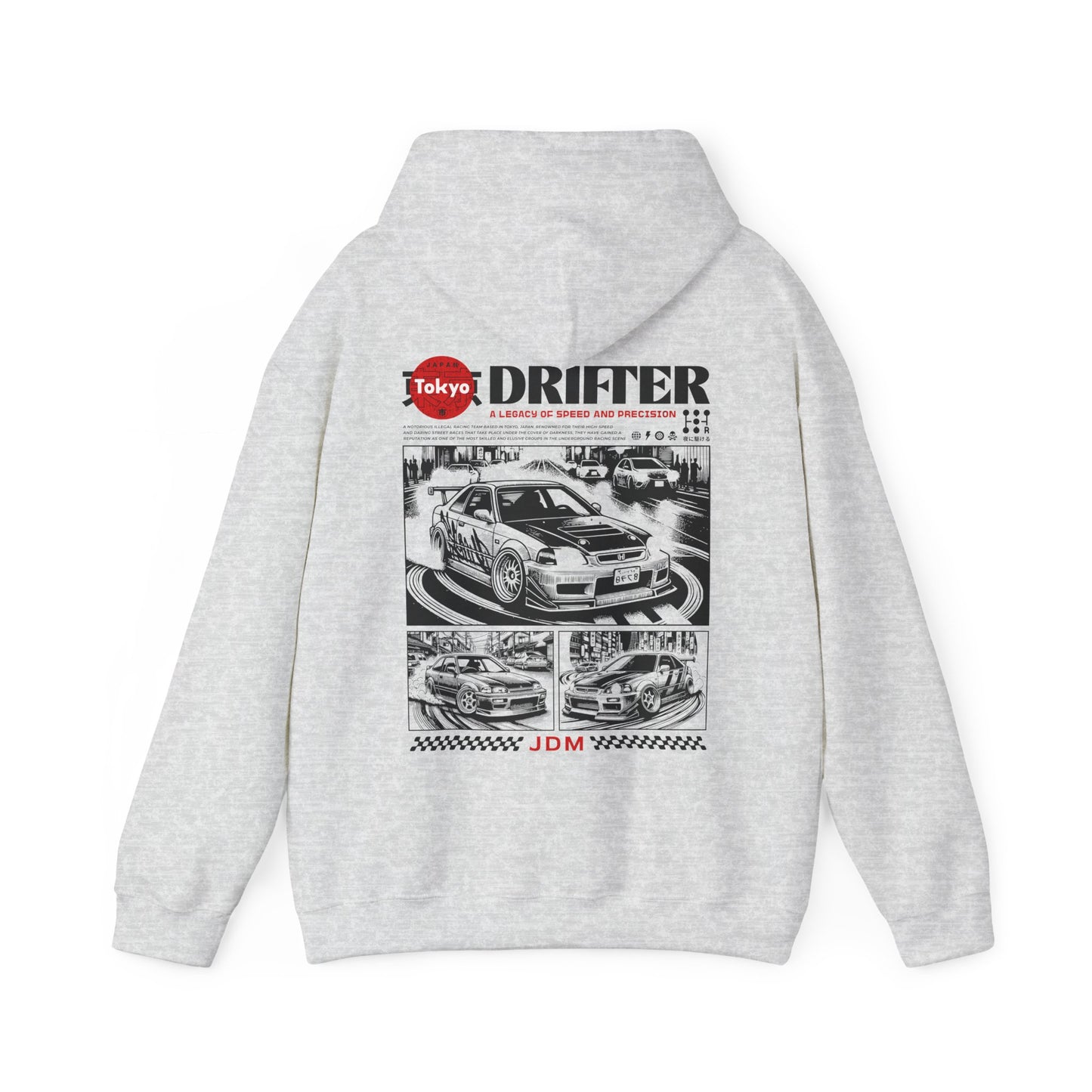 JDM Japanese Drift Culture Hoodie, JDM Tokyo Drifting Hoodie, Japan Ebisu Circuit Drift Hooded Sweatshirt