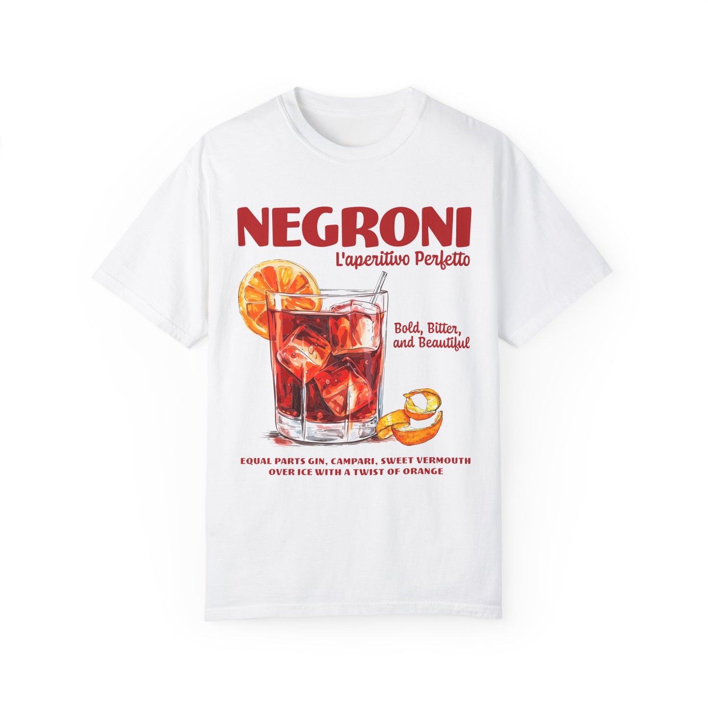 Vintage Negroni Cocktail T-Shirt - Perfect for Bar Lovers