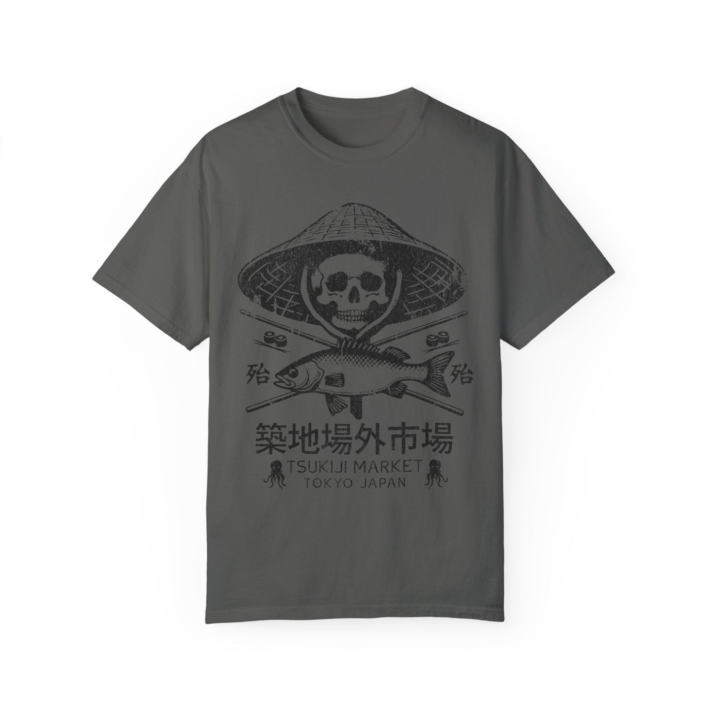 Tokyo Tsukiji Market Fish Comfort Colors® Tee, Tsukiji Fish Market Shirt, Tokyo Shirt, Tuna Shirt, Japanese Aesthetic Shirt