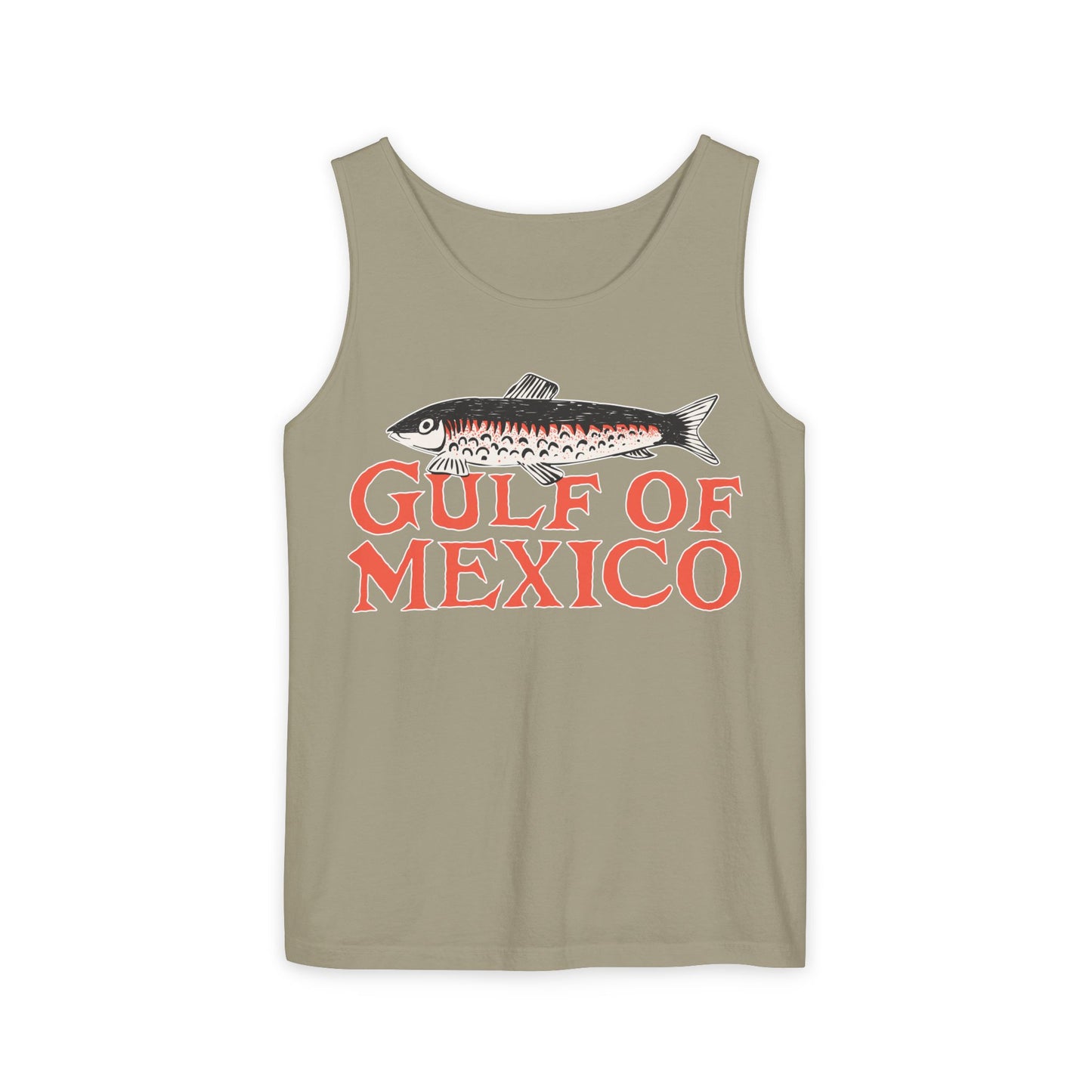 Gulf of Mexico Tank Top Comfort Colors®, Gulf of Mexico Tank, Unisex Summer Beachwear Tanks, Fisherman's Gift Tee